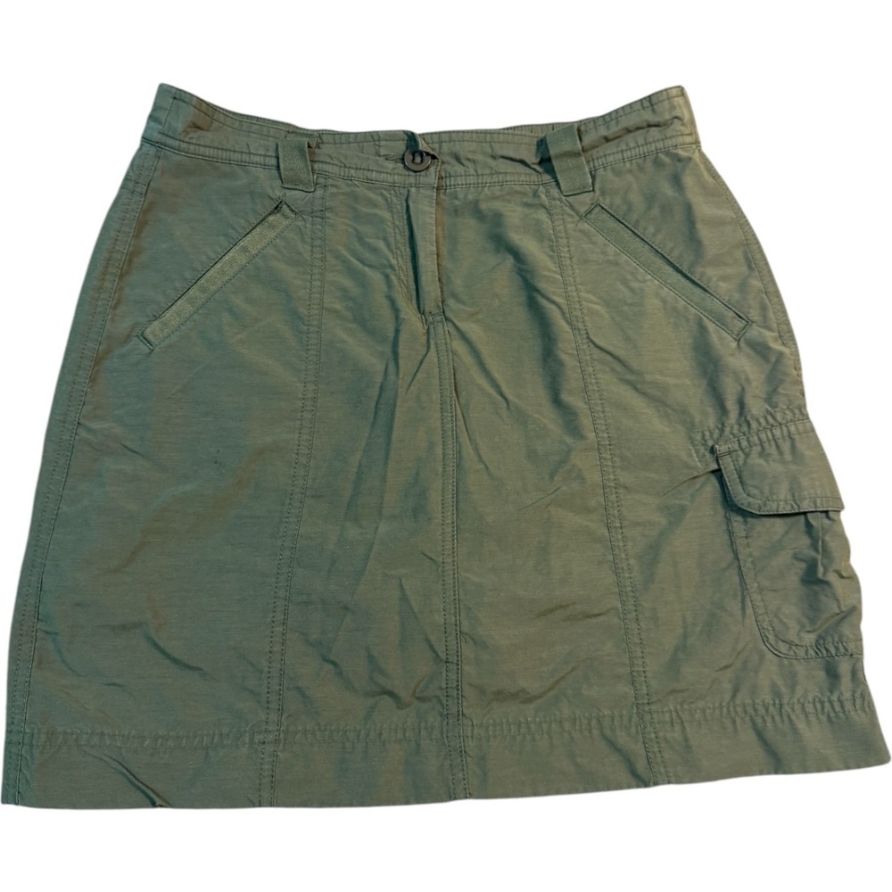 Lands'‎ End Women's Skort A-Line Cargo Pockets Active Athletic Green Size 4
